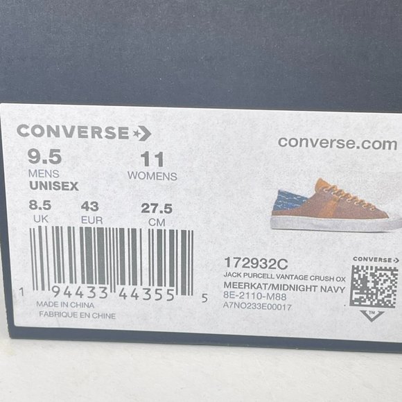 Converse Jack Purcell Vantage Crush Ox Brown Navy Sneakers172932C main image 10